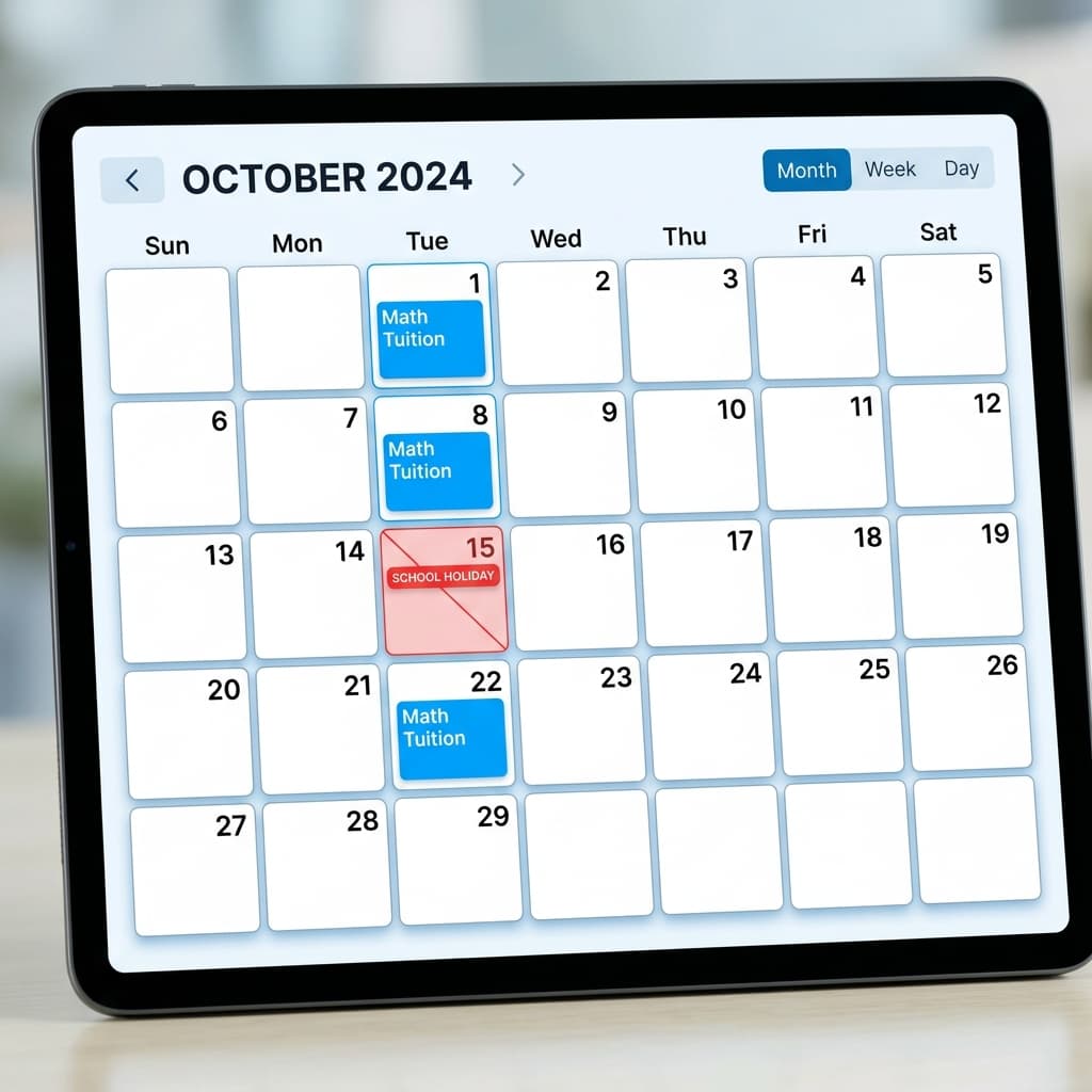 Irregular class schedule resolved into the correct dates